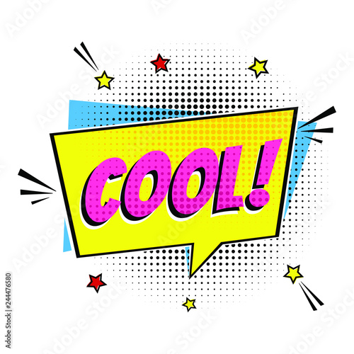 Comic Lettering Summer In The Speech Bubbles Comic Style Flat Design. Dynamic Pop Art Vector Illustration Isolated On White Background. Exclamation Concept Of Comic Book Style Pop Art Voice Phrase.