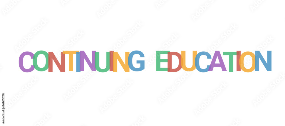 Continuing education word concept