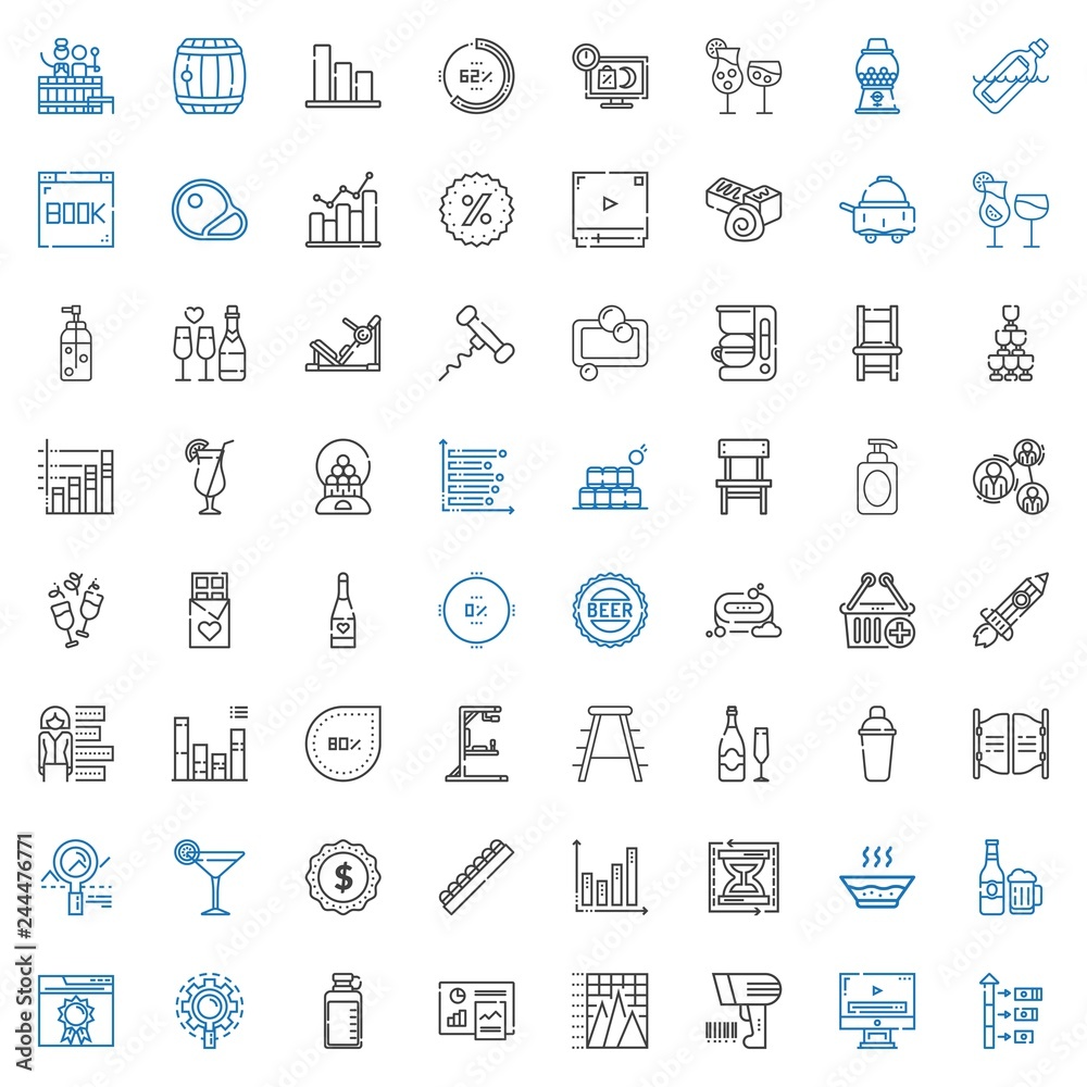 bar icons set bar icons set
