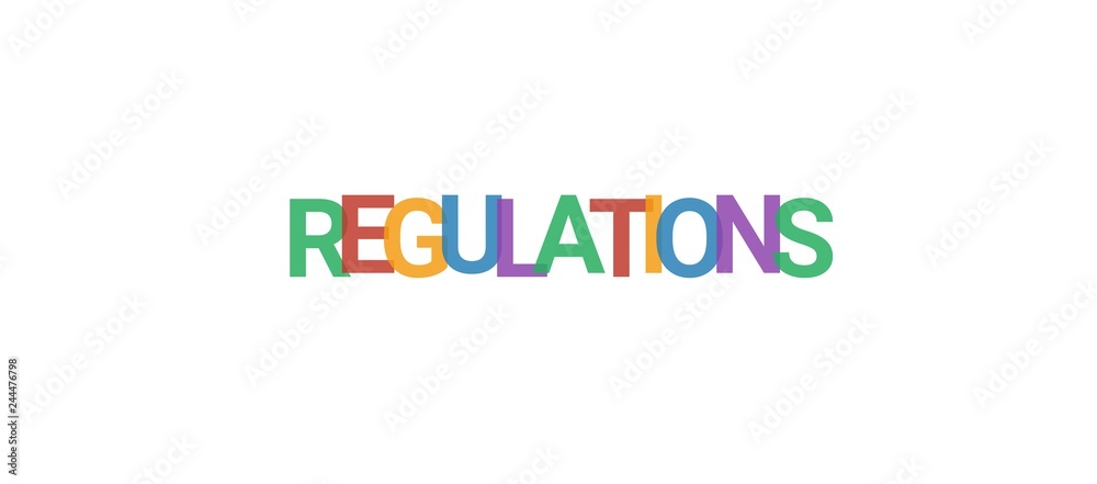 Regulations word concept