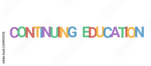 Continuing education word concept