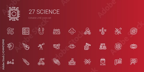 science icons set