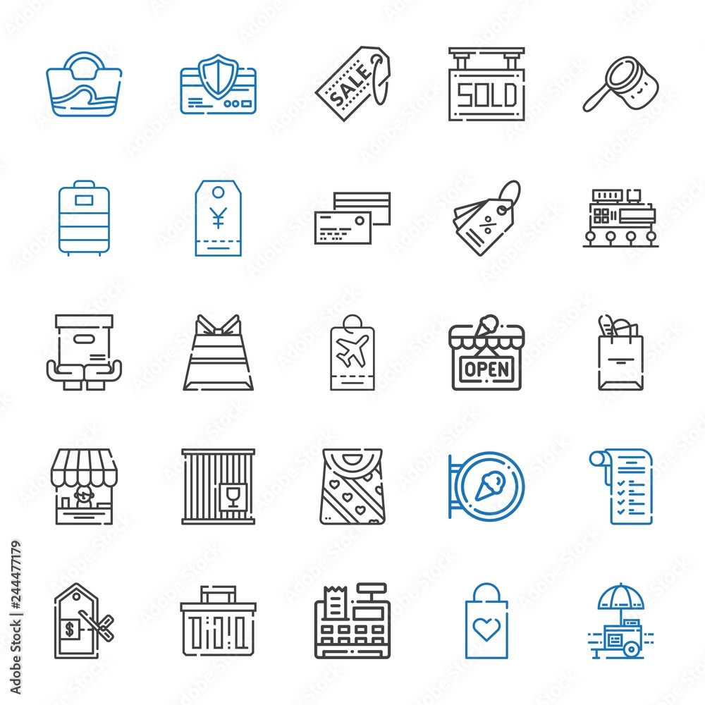 retail icons set retail icons set