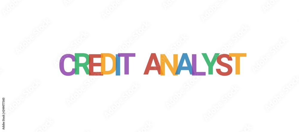 Obraz premium Credit Analyst word concept