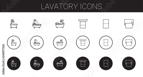 lavatory icons set
