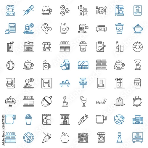 coffee icons set