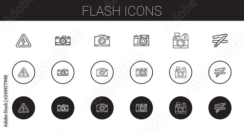 flash icons set