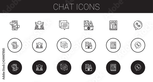 chat icons set