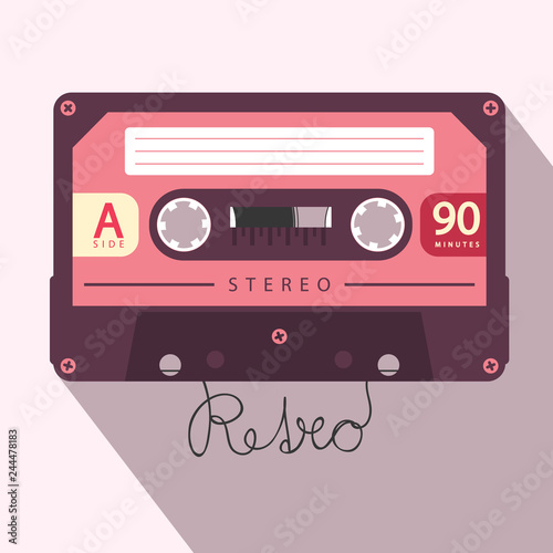 Audio Cassette Retro Vector Media Symbol