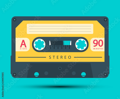 Audio Cassette Retro Analogue Vector Object Symbol