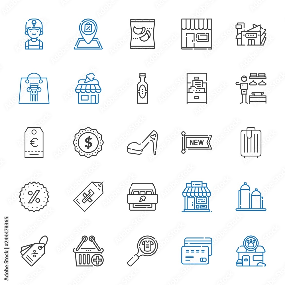 Fototapeta premium store icons set