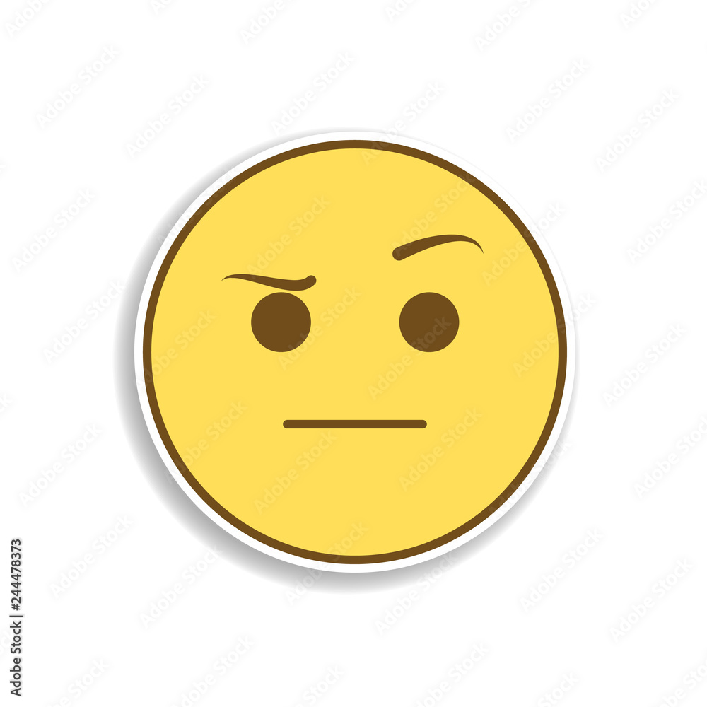 Fototapeta premium suspect colored emoji sticker icon. Element of emoji for mobile concept and web apps illustration.