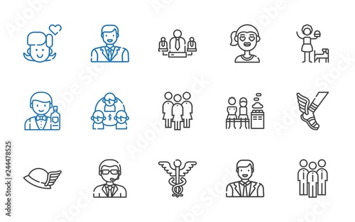 staff icons set