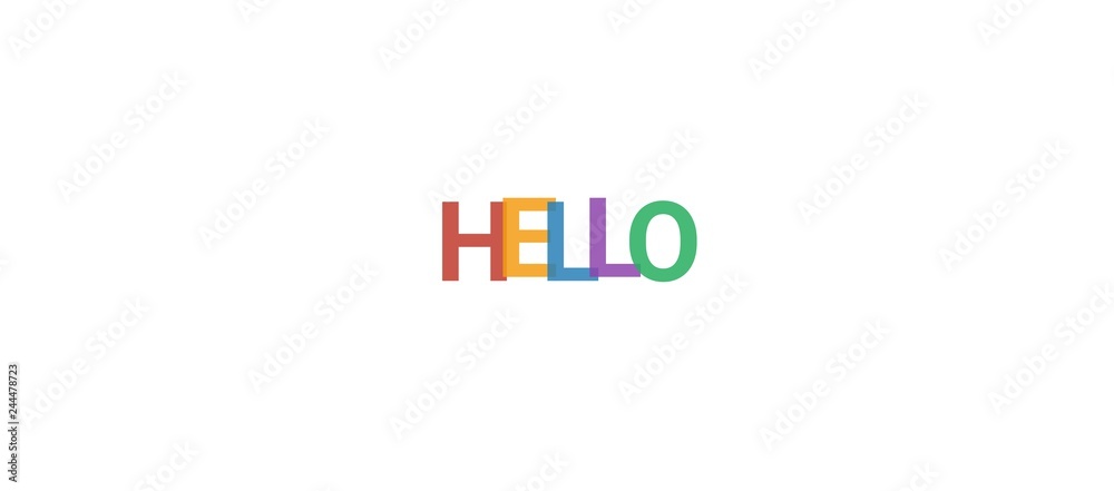 Hello word concept Hello word concept