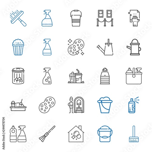 bucket icons set