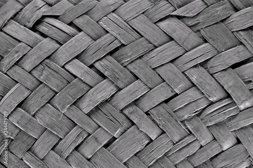 texture of wicker work in black and white style
