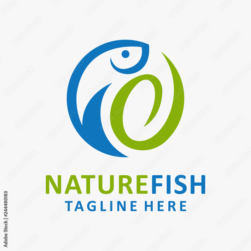 Obraz premium Nature fish logo design