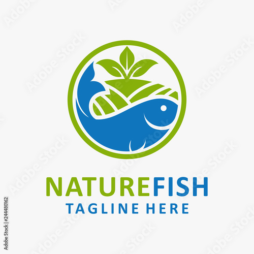 Nature fish logo design