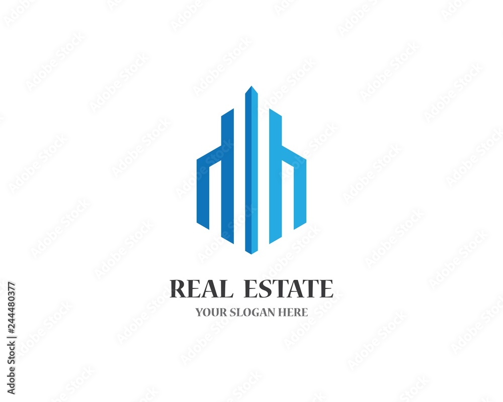 Real estate logo icon illustration