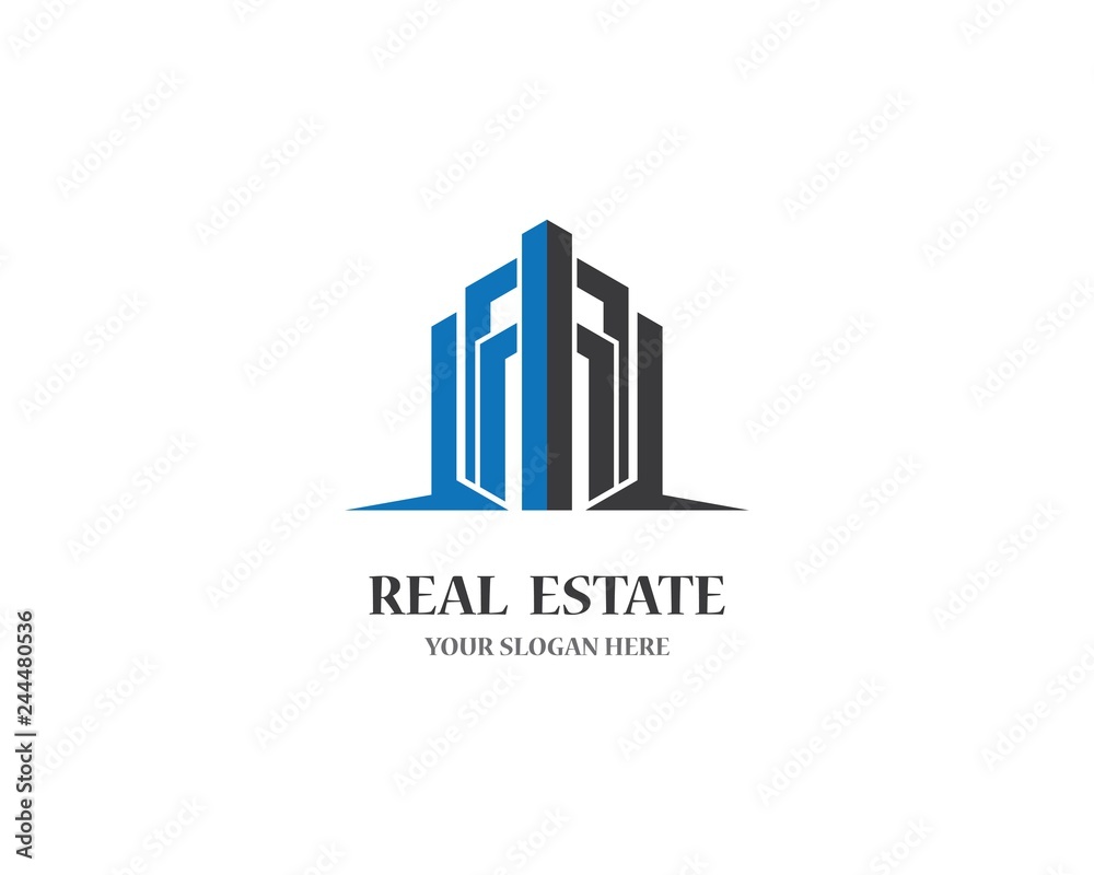 Real estate logo icon illustration