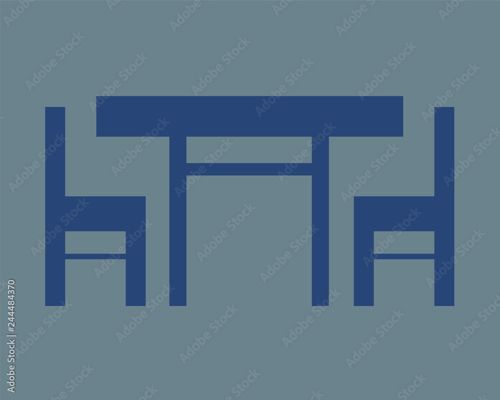 table and chairs icon. vector illustration table and chairs icon. vector illustration