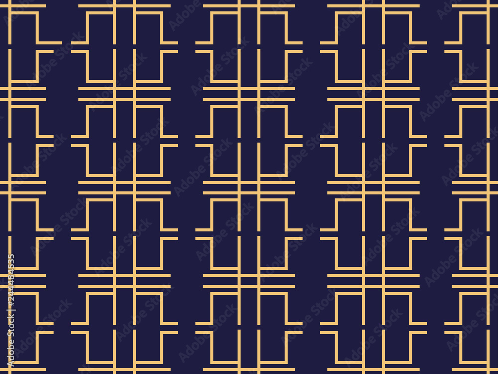 Art deco seamless pattern. Background with a pattern of lines, style 1920s, 1930s. Vector illustration