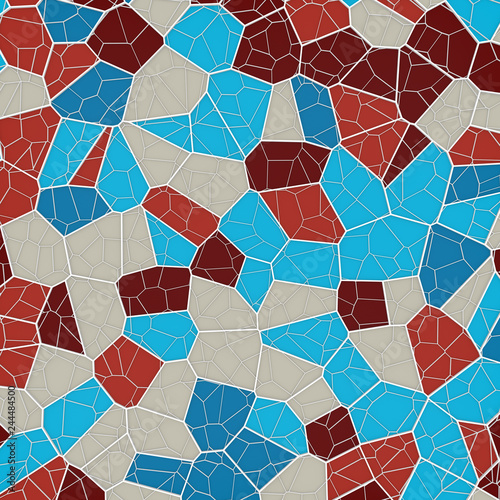 Abstract geometrical concept voronoi low poly tesselated pattern. 3d rendering