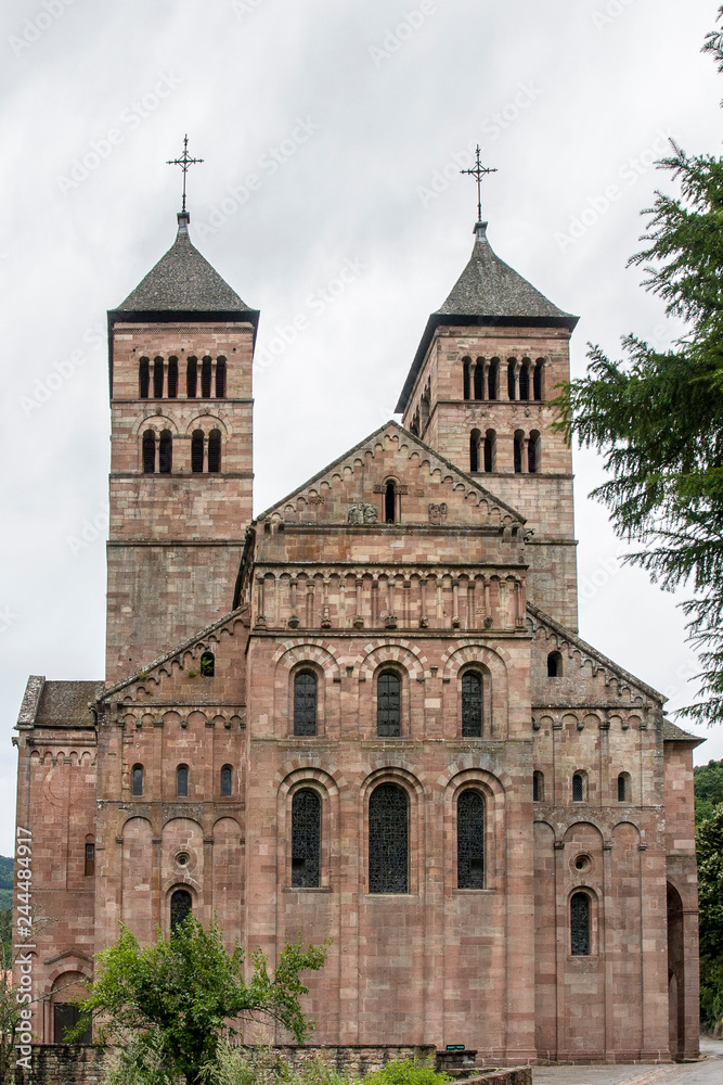 Roman abbey of  Murbach, church of Saint Leger. In Alsace France