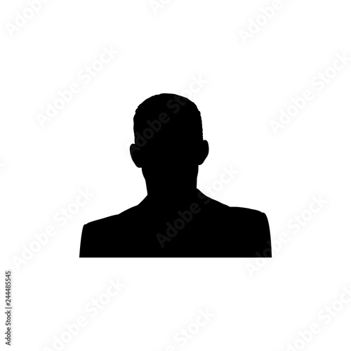 Silhouette man and woman on a white background