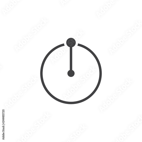 Circle Radius vector icon. filled flat sign for mobile concept and web design. Radius measure simple solid icon. Symbol, logo illustration. Pixel perfect vector graphics