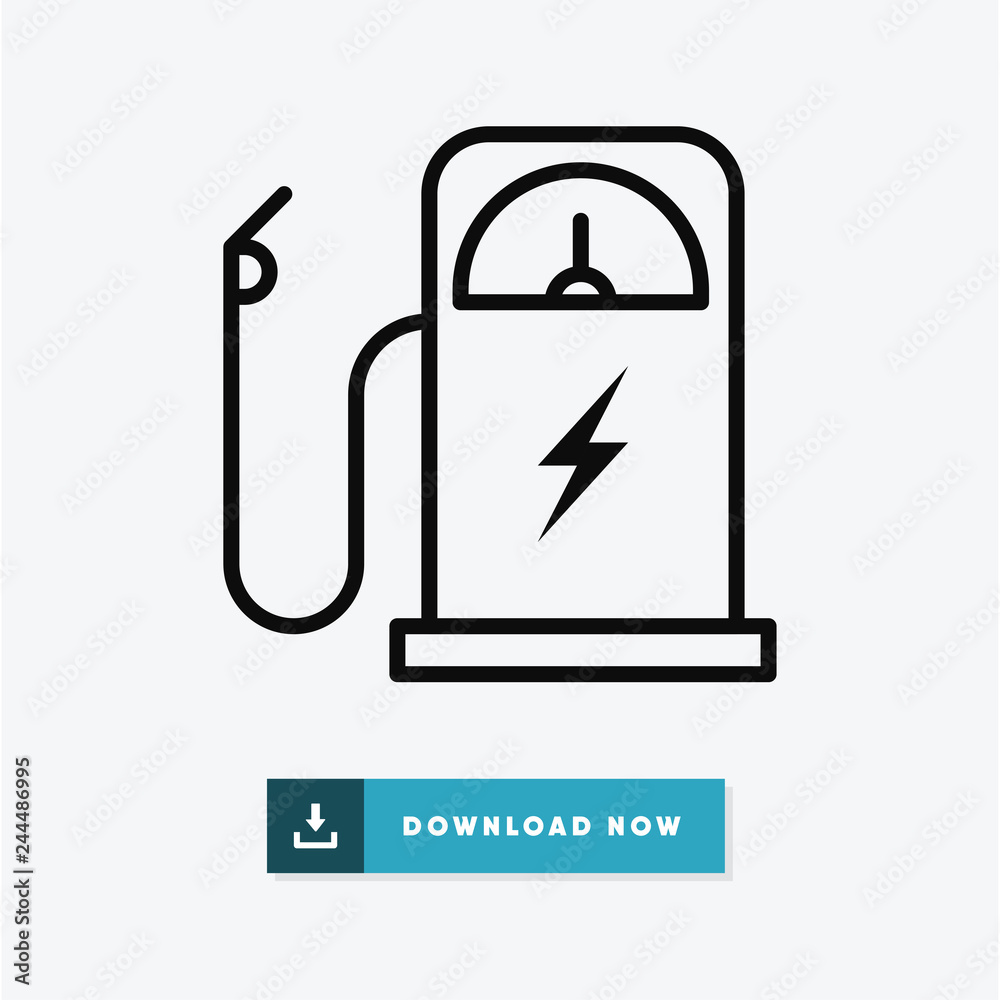 Electric station vector icon