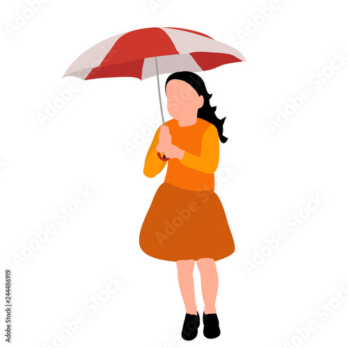 faceless child girl with umbrella © Dzmitry
