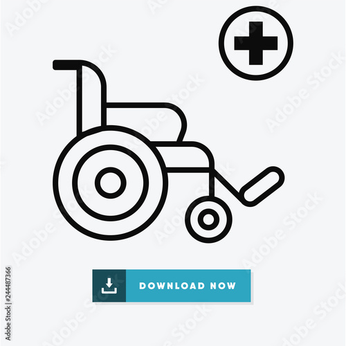 Wheelchair vector icon