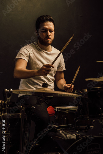 Canvas Print professional drummer