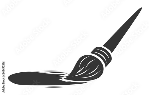 Monochrome round paint brush