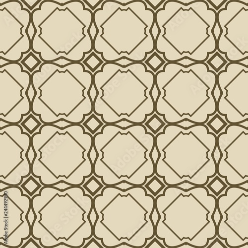 Retro ornament. modern square geometric pattern. Seamless vector illustration. for interior design, printing, wallpaper, fill pattern. beige color