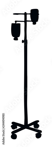 Stand for Intravenous therapy. Vector drawing