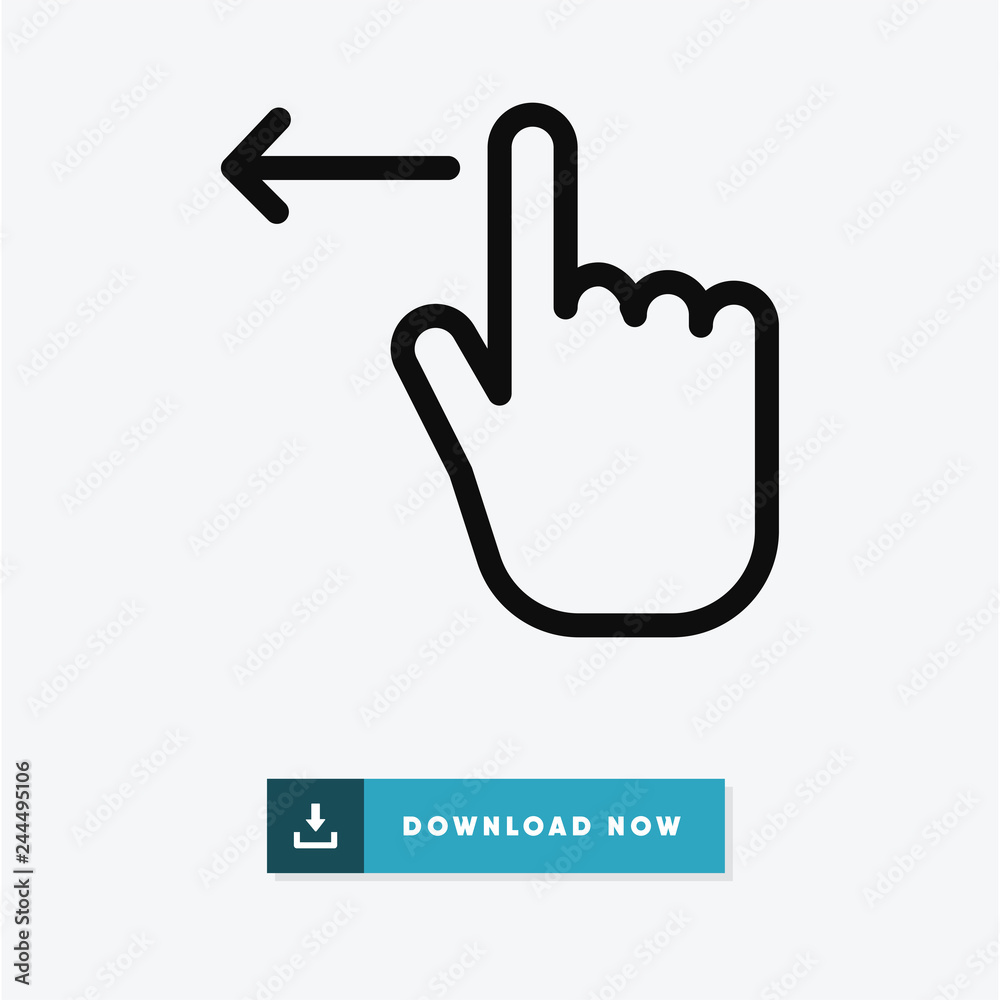 Swipe left vector icon Swipe left vector icon