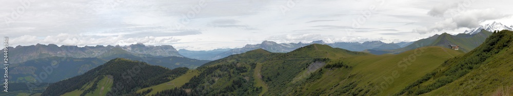 le massif du beaufortain depuis la crete de vorez, Alpes le massif du beaufortain depuis la crete de vorez, Alpes