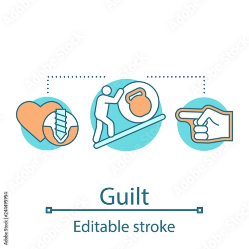 Guilt concept icon