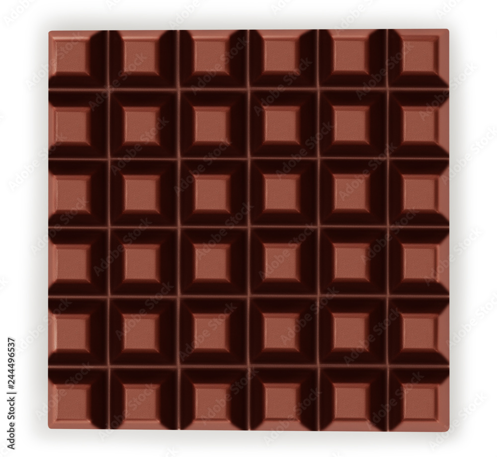 Dark chocolate bar isolated on white background Dark chocolate bar isolated on white background