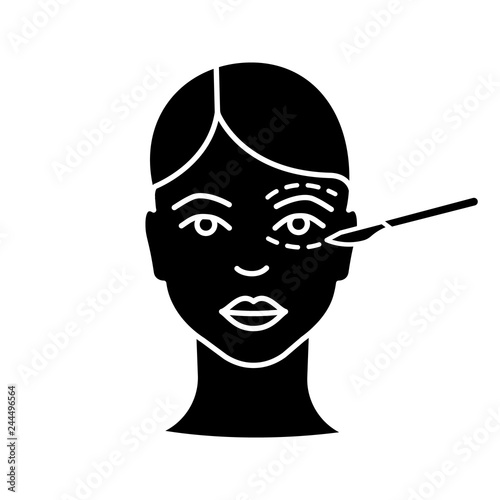 Blepharoplasty glyph icon