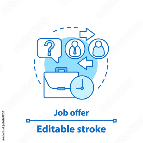 Job offer concept icon
