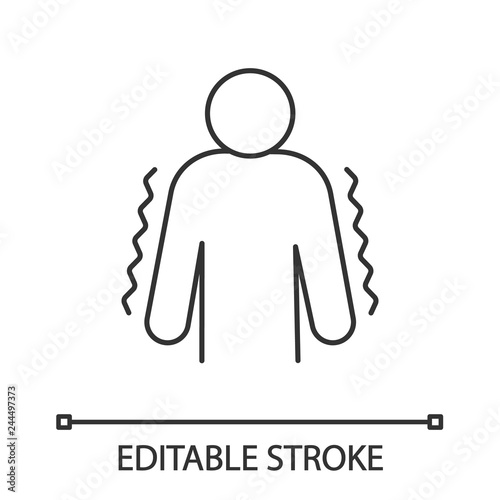 Trembling linear icon