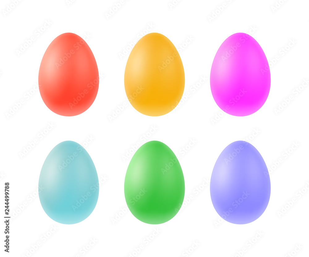 Set of multicolored easter eggs Set of multicolored easter eggs