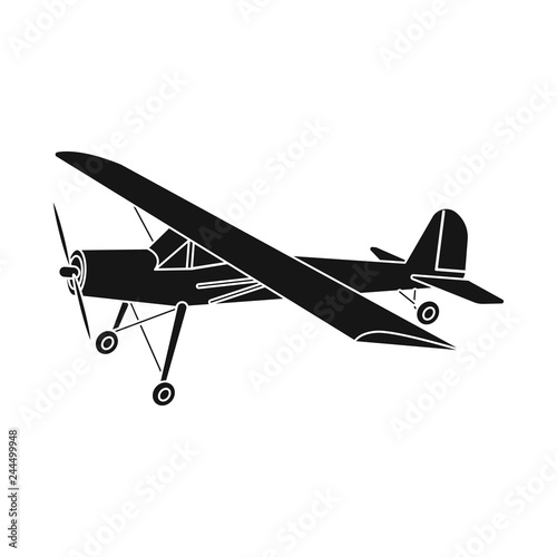 Vector design of plane and transport icon. Collection of plane and sky stock vector illustration.