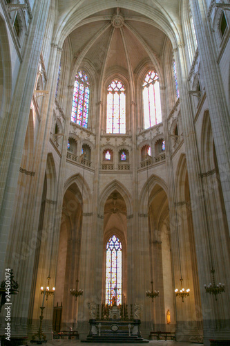 Nantes France 10-09-2018. Cathedral of saint Pierre an saint Paul  in city of Nantes in France