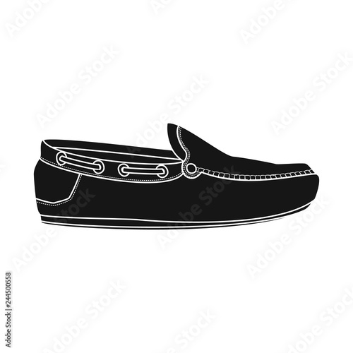 Vector design of shoe and footwear sign. Collection of shoe and foot stock symbol for web.