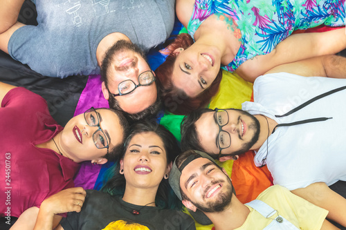Canvas Print Group of LGBT Couples