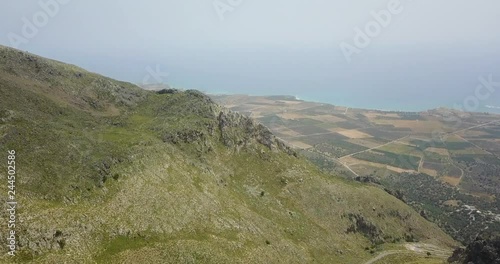 beautiful view of the mountains from a bird's flight photo